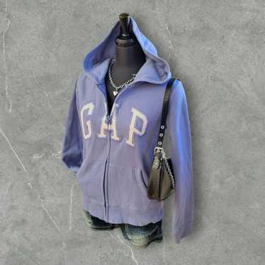00s y2k archive fur zip hoodie GAP 平成ギャル 00s archive GAP fur zip hoodie Y2K グレー Jan27