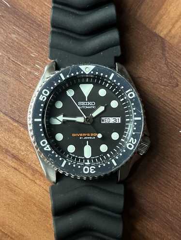 SEIKO SKX0077S26-0020 【美品】 N Mint/ Box] SEIKO 7S26-0020 SKX007 Black Boy Diver AT Mens