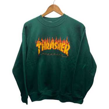 トップス 90s THRASHER vintage sweat usa Vintage Thrasher Hoodie Spellout Big Logo Sweatshirt Sweater