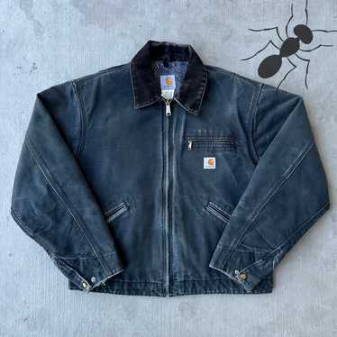 ジャケット・アウター 00s Carhartt Worn Faded Detroit Jacket Carhartt J97 DES '02 Detroit Jacket Vintage, Size XL, USA