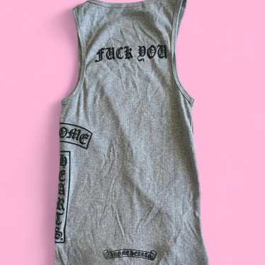 00s archive”Chrome Hearts”no sleeve tee VINTAGE ARCHIVE CHROME HEARTS TANK RARE BEAUTY DISTRESSED