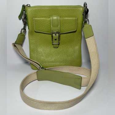 バッグ Vintage Coach Soho Sling Lime Green Coach soho green leather - Gem