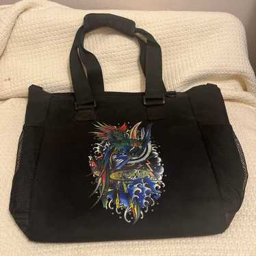 バッグ vintage ed hardy design bag VINTAGE Y2K ED HARDY VINYL SHOULDER TOTE BAG PURSE LOVE