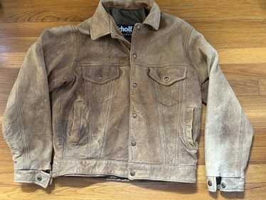 ジャケット・アウター 80s schott suede leather tracker jacket 80s Schott Brown Suede Leather Jacket - 5 Star Vintage