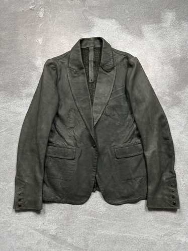 isaac sellam レザージャケット24fw aw Isaac Sellam Experience テクスチャード レザージャケット