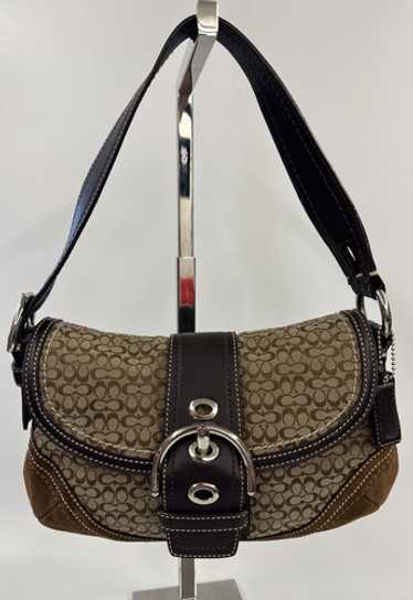 バッグ Coach y2k Flap Soho Hobo Bag Suede vtg Y2k coach soho suede leather - Gem