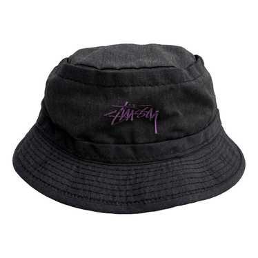 90s old stussy nylon ￼bucket hat black Stussy × Vintage Vintage 90s Stüssy Bucket Hat | Grailed