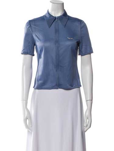 Miu Miu Button-Up Top From the 2020 Collection Bl… - image 1