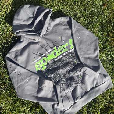 Grey sp5der hoodie - Gem