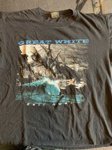 7SM1 【GREAT WHITE】グレートホワイト　ツアーTシャツ 古着 GREAT WHITE】ロックTシャツ メンズ バンドTシャツ メンズ GREAT