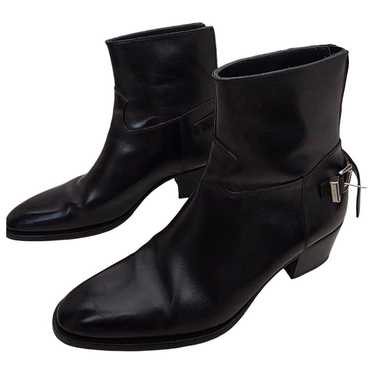 CELINE Back Buckle Zipped Jacno ヒールブーツ43 Celine Jacno Shiny Calfskin Back Buckle Zipped Black Boot