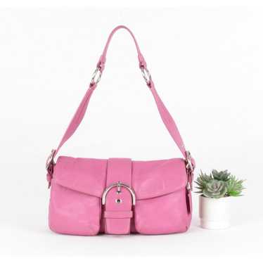 バッグ Coach Soho Legacy Pink Suede Satchel Bag Rare Coach SOHO Pink/hot Pink Suede Leather Shoulder Bag