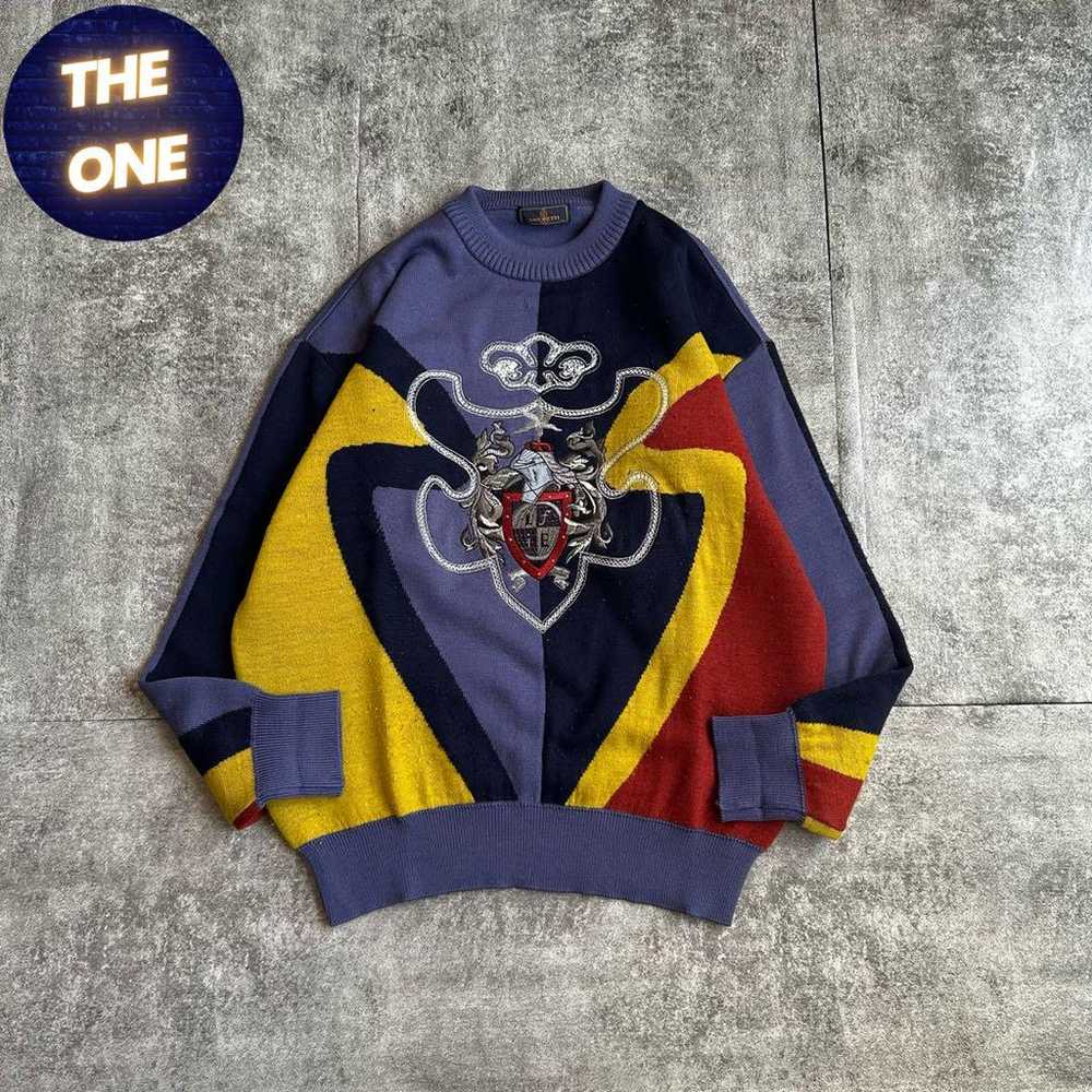 Archive retro pattern knit mulch color - image 1