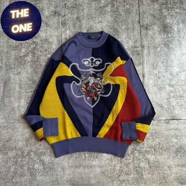 Archive retro pattern knit mulch color - image 1