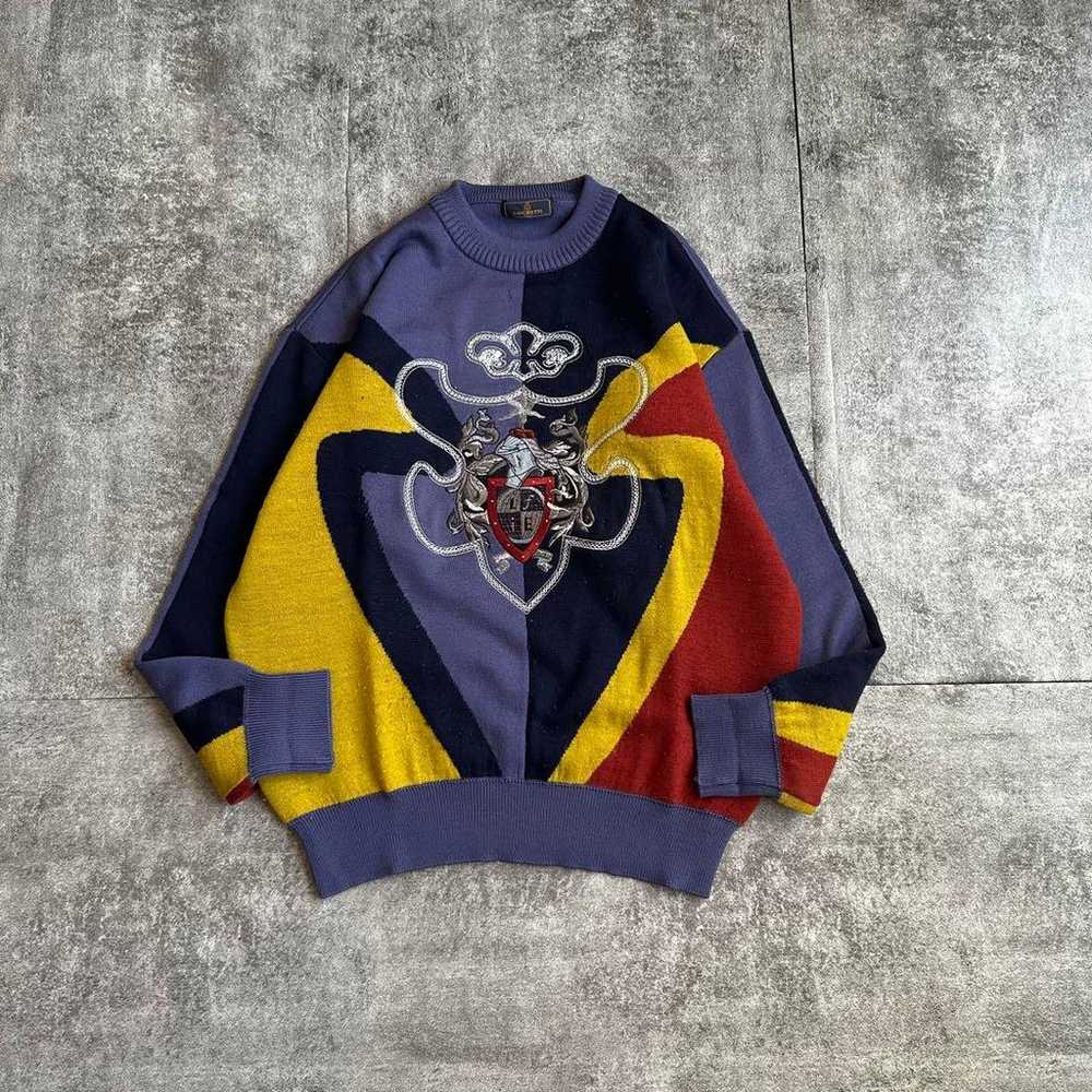 Archive retro pattern knit mulch color - image 2