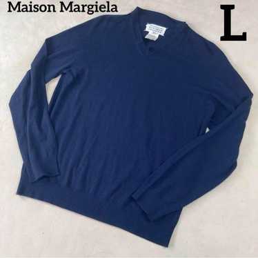 ダークネイビー Vネックカーディガン Maison Margiela MM6 Maison Margiela｜パイピングVネックカーディガン