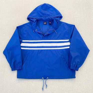 トップス OLDNAVY COTTON ANORAK FOODIE 90s VINTAGE Vintage 90s Old Navy Anorak XL Green Pullover Rain Jacket