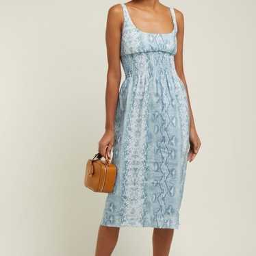 Emilia Wickstead Size Us 2 Blue Python Print Line… - image 1