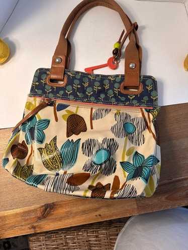 Fossil Multicolor Tree Nature Print Coated Canvas… - image 1