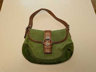 バッグ Coach Soho hand bag suede Signature Coach suede soho - Gem