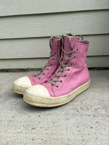 最安値　99CLUB レザーパンツ opium rick owens carti Rick Owens Brown DRKSHDW Waxed Canvas High-Top Sneakers