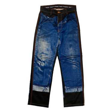 special!! Gaultier Jeans 転写 Print Denim jean-paul-gaultier-blue-