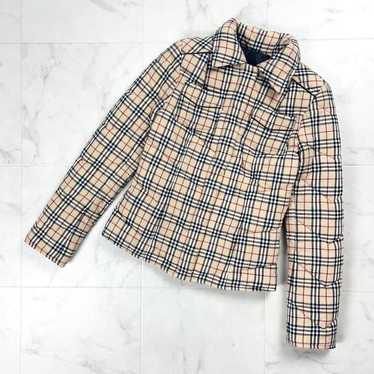 BURBERRY BLUE LABEL フード付きジャケット 38 Burberry Blue Label Down Jacket Parka Raccoon Fur Black Long