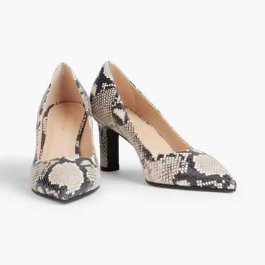 Stuart Weitzman Adria Python Print Pointed Toe Le… - image 1