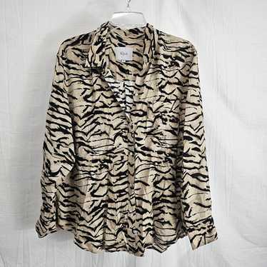 RAILS Josephine Animal Printed Button-front Top I… - image 1