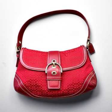 バッグ Coach Soho RED Signature Shoulder Bag Coach | Signature Soho Hobo Shoulder Bag | Preloved Designer