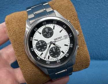 seiko Watch セイコー パンダクロノグラフ V657-7100 Rare! Auth SEIKO Chronograph Men's Wristwatch Watch Panda