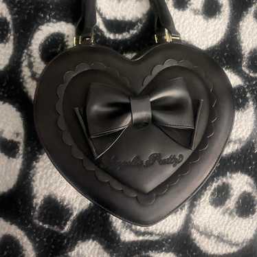 Angelic Pretty ハート型バッグ ブラック Angelic Pretty ハート型バッグ ブラック