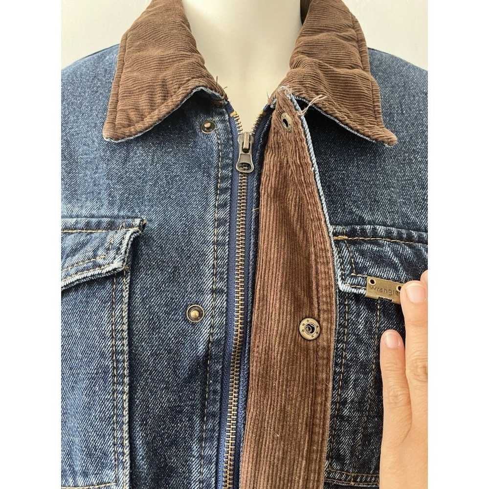 Vintage Wrangler Sanforset Mens Denim Sherpa Shea… - image 5