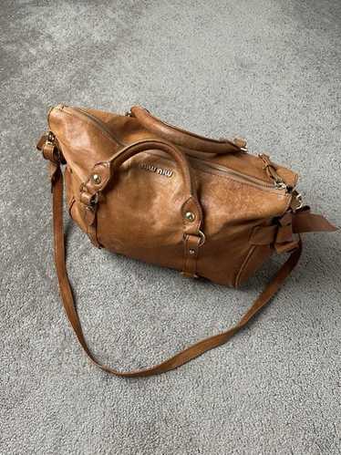 バッグ miu miu vitello lux side ribbon Bag y2k miu miu vitello lux side ribbon Bag y2k