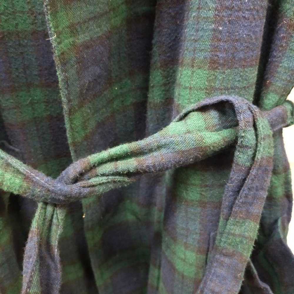 90s L.L.Bean Block Check Pattern Gown Coat - Vint… - image 7