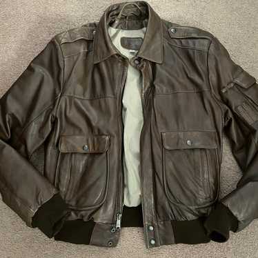 d*e様 80s G-1 real leather bomber jacket barbiedrugz wear POPPROJECT Leather bomber Double fake two