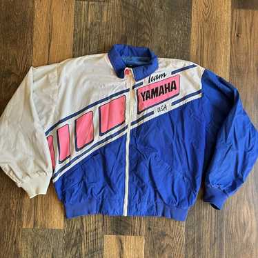 80's Vintage YAMAHA/チームヤマハ ナイロンジャケット Vintage Team Yamaha Jacket 80s Moto Racing White Red Satin