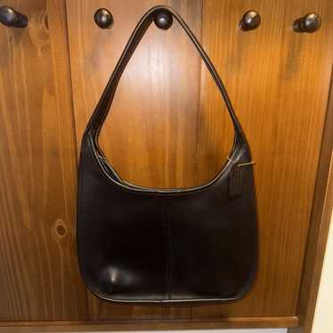 美品　Vintage Coach Ergo Shoulder Bag Black Coach 9020 leather ergo - Gem