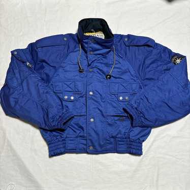 スキーウェア　ellesse ゴールドウィン　ビンテージ Rare!!! Vintage ELLESSE GOLDWIN SKI Heavy Winter Jacket Blue