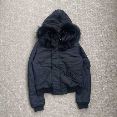 ジャケット・アウター military N2B flight bomber jacket opium Alpha Industries Men's N-2B Bomber Jacket, Gunmetal, X-Small