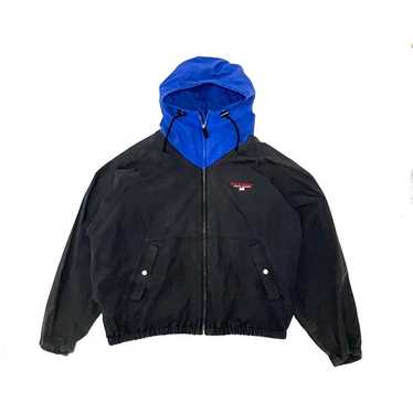 \"90s polo sport\" warmup jacket L 青 バングラ製 ポロスポーツ POLO SPORT ラルフローレン 希少 90S ナイロン