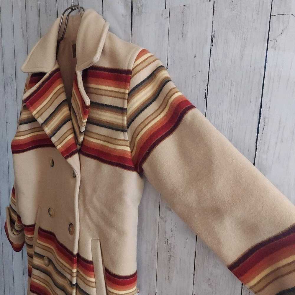 【PENDLETON】Rare Pendleton Native Pattern Pea Coat… - image 12