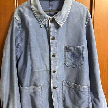 40〜50's French Twill Jacket crazypattern Buy French Workwear Moleskin Jacket, Size L, 1005 Cotton