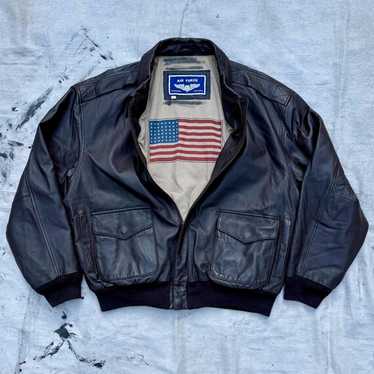 80s men's leather jacket - Gem