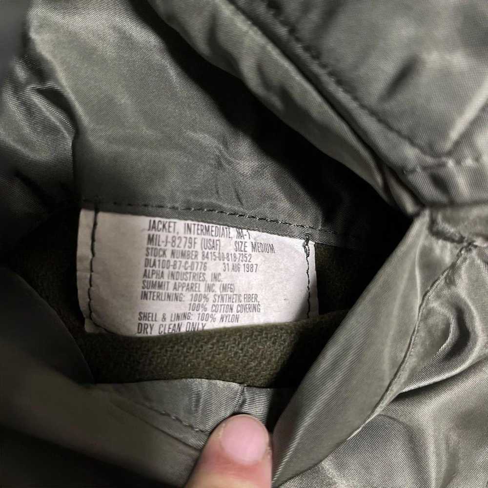Used 80's J-8279F USAF Genuine MA-1 Flight Jacket… - image 4