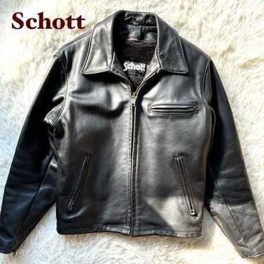schott革ジャン642！（SIZE40） Schott 642 Single Riders Jacket Leather Steerhide Mens Black