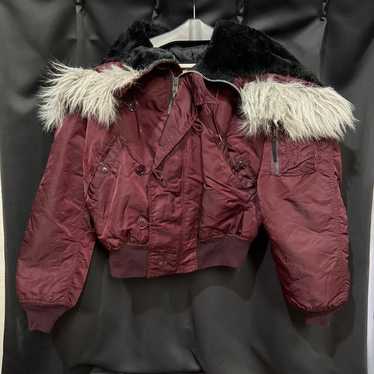 90s ALPHA N-2B Flight Jacket サイズM 色ボルドー Alpha n-2b flight jacket - Gem