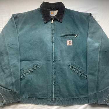 Carhartt デトロイトジャケット　革タグ　 J43HTG Detroit Rare Carhartt Detroit Jacket J43 Htg Size M | eBay