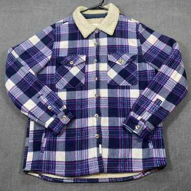 Soho Threads Plaid Sherpa-Lined Button-Up Jacket … - image 1
