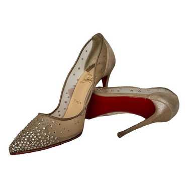 Christian louboutin/Follies Strass/ パンプス Follies Strass - 85 mm Pumps - Mesh and suede - Light silk